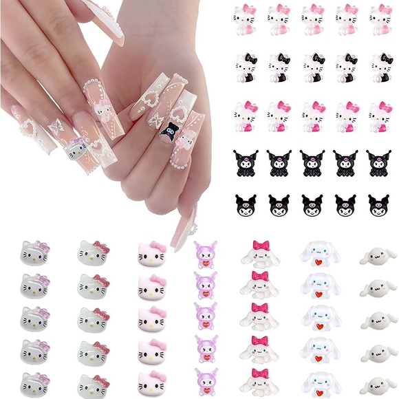 100pcs Mix Mini Charms For DIY • Design on Nails • Phone Case • Cup Lids - Picture 2 of 3